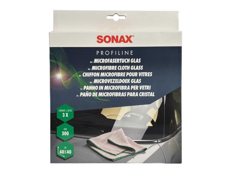 Pack de 3 microfibres SONAX pour vitres